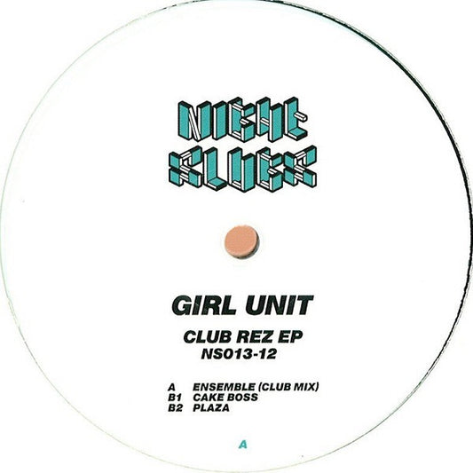Image of Front Cover of 2x12" EP - /VG+ - GIRL UNIT, Club Rez EP (Night Slugs; NS013-12, UK 2012, Plain Sleeve, White Vinyl), ,  - 2846070S