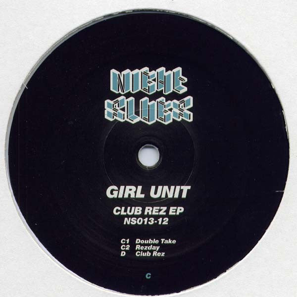 Image of Back Cover of 2x12" EP - /VG+ - GIRL UNIT, Club Rez EP (Night Slugs; NS013-12, UK 2012, Plain Sleeve, White Vinyl), ,  - 2846070S