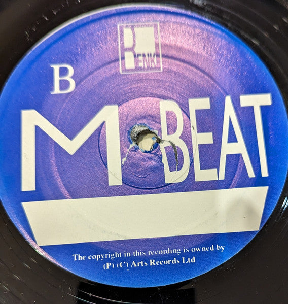 Image of Back Cover of 12" - G+/G - M-BEAT, Style (Renk; 12RENKT34, UK 1994, Stamped Promo, Stickered Company Sleeve), Lightn marks only, has a warp but plays well. WOL.,  - 2826048E