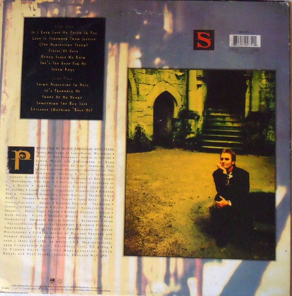 Image of Back Cover of 4314487C: LP - STING, Ten Summoner's Tales (A&M; 540075, UK 1993, Insert) Glossy vinyl with very light spots of bag rash only really visible under strong light, Very light spot of top edge wear to sleeve, Closer to VG+  VG/VG+