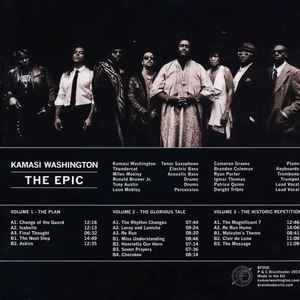 Image of Back Cover of 3xLP - NEW/NEW - KAMASI WASHINGTON, The Epic (Brainfeeder; BF050, US 2015, Box Set, Unusual Item - Please Enquire about Postage), , A brazen release from young Los Angeles jazz giant, composer and bandleader Kamasi Washington. 'The Epic' is unlike anything jazz has seen and not just because it emanates from the boundary-defying Brainfeeder. 'The Epic' is a 172 minute, three volume set (across three LPs) that includes a 32-piece orchestra, a 20-person choir and 17 songs overlaid with a