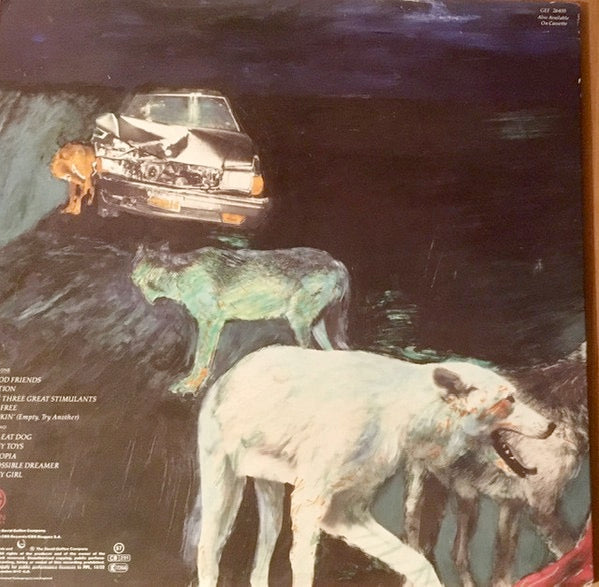 Image of Back Cover of LP - VG+/VG+ - JONI MITCHELL, Dog Eat Dog (Geffen; GEF 26455, UK 1985, Gatefold), ,  - 1726283E
