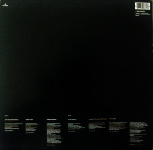 Image of Back Cover of 4224253E: LP - PET SHOP BOYS, Introspective (Parlophone; PCS 7325, UK 1988, Inner) Sticker Damage To Sleeve  G+/VG