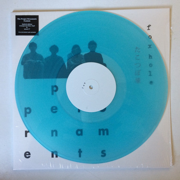 Image of Label Cover of 5225246E: LP - THE PROPER ORNAMENTS, Foxhole (Tough Love Records; TVL093 LP, UK 2017, Limited Edition, Translucent Blue, With 7'') Strong VG, Still In Stickered Shrinkwrap  EX/VG