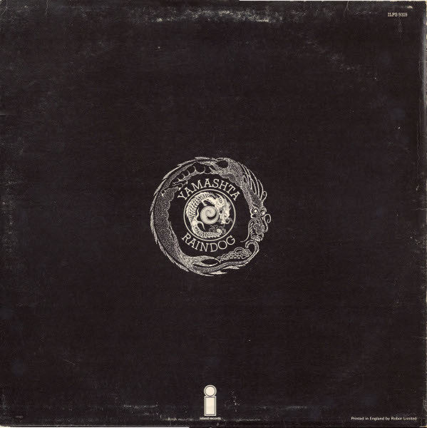 Image of Back Cover of LP - VG/VG+ - STOMU YAMASH'TA, Raindog (Island; ILPS 9319, UK 1975, Debossed Sleeve, Inner), Edge and Ring Wear,  - 2726179E