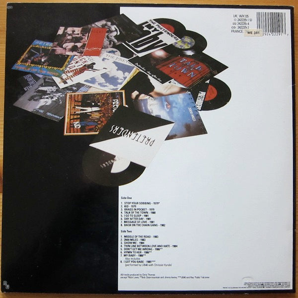 Image of Back Cover of 0125220E: LP - PRETENDERS, The Singles (WEA; WX135, Europe 1987, Stickered Sleeve, Inner, Poster)   VG+/VG+