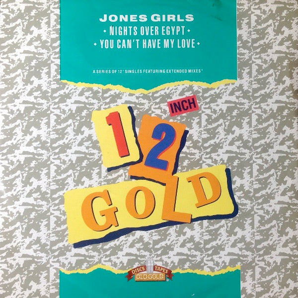 Image of Front Cover of 4925404E: 12" - THE JONES GIRLS, Nights Over Egypt / You Can't Have My Love (Old Gold; OG 4071, UK 1988, Picture Sleeve) bpm written on sleeve. light marks only  G+/G+