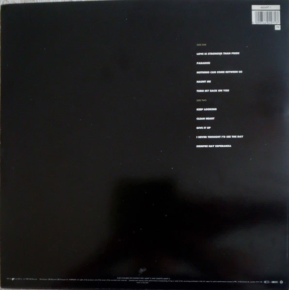 Image of Back Cover of LP - VG/VG - SADE, Stronger Than Pride (Epic; 460497-1, Europe 1988, Inner, Matrix / label variant), Light hairlines. Small tear on back of sleeve. Light edgewear. ,  - 4026277E