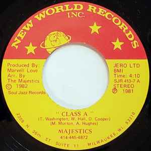 Image of Back Cover of 7" - EX/EX - MAJESTICS, Class A / Key To Love (Soul Jazz; SJR 413-7, UK 2018 Reissue, Company Sleeve), ,  - 2556066S