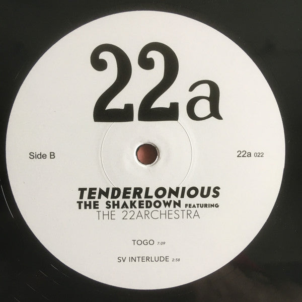 Image of Label Cover of 2x12" - VG+/VG+ - TENDERLONIOUS FEATURING THE 22ARCHESTRA, The Shakedown (22a; 22a 022, UK 2018, Gatefold), Nice clean copy.,  - 3046076S