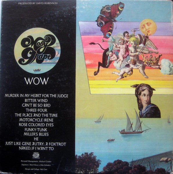 Image of Back Cover of LP - G+/VG - MOBY GRAPE, Wow (Columbia 360 Sound; CS9613, US 1968, Gatefold), With Torn Timing Strip,  - 3926212E