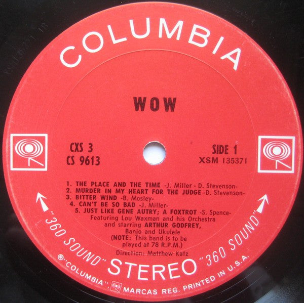 Image of Label Cover of LP - G+/VG - MOBY GRAPE, Wow (Columbia 360 Sound; CS9613, US 1968, Gatefold), With Torn Timing Strip,  - 3926212E