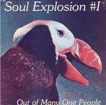 Image of Front Cover of 4524456E: LP - SOUL EXPLOSION BAND, Out Of Many One People (Soul Ex; SE 900, Canada 1978, Pasteback Sleeve) Some minor staining to sleeve, discoloured spots/ringwear to front, corner/edgewear. "22" written in marker pen on front and rear. Ultimately a VG looking sleeve. Light marks to vinyl, solid VG.  G+/VG