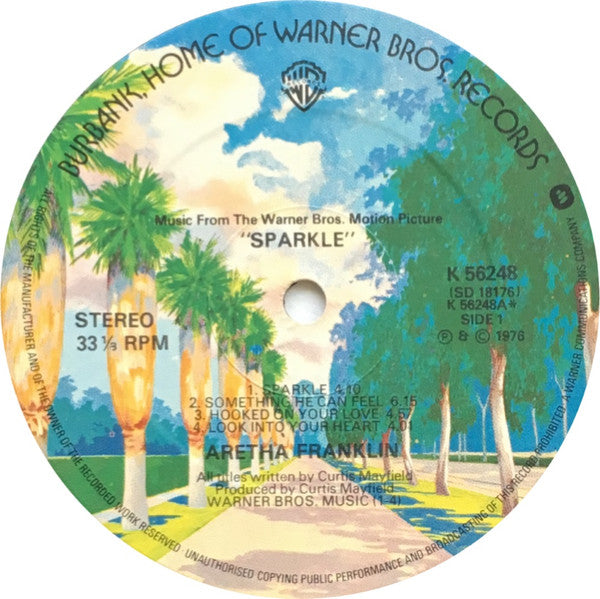 Image of Label Cover of LP - VG/VG - ARETHA FRANKLIN, Sparkle (Atlantic ; K 56248, UK 1976, Stereo on left-hand side of label.), ,  - 3826067E