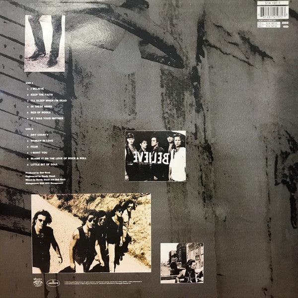 Image of Back Cover of LP - VG/VG - BON JOVI, Keep The Faith (Jambco; 514 197-1, Europe 1992, Inner, Stickered Sleeve), ,  - 2426008E