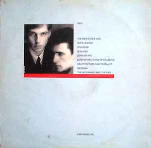 Image of Back Cover of LP - VG+/VG+ - ORCHESTRAL MAN UVRES IN THE DARK, Architecture & Morality (Dindisc; DID12, UK 1981, Blue Die Cut Sleeve, Inner, Fourth Issue, Townhouse Runout), ,  - 2826245E