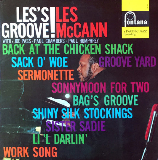 Image of Front Cover of 3624049E: LP - LES MCCANN, Les's Groove (Fontana; 688 141 ZL, UK 1964, Laminated Pasteback Sleeve)   VG/VG