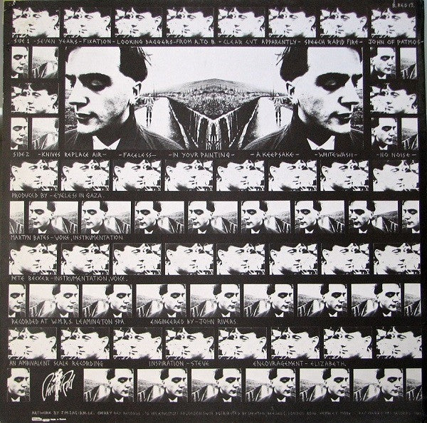 Image of Back Cover of LP - VG/VG - EYELESS IN GAZA, Photographs as Memories (Cherry Red Black Labels With Smaller Cat. No; BRED13, UK 1981), Strong VG throughout, A few very fine wipsy marks, Light pinches to sleeve edges. ,  - 2615095C