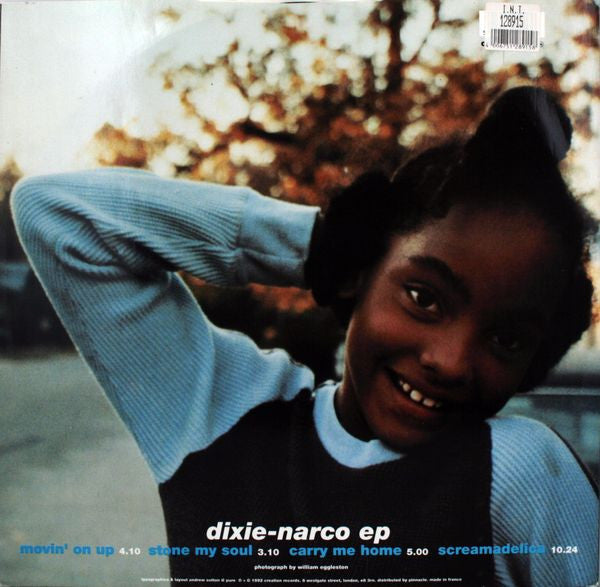 Image of Back Cover of 12" EP - VG/VG+ - PRIMAL SCREAM, Dixie-Narco EP (Creation Records ; cre 117 t, UK 1992, Hype Stickered Sleeve), ,  - 3616180C