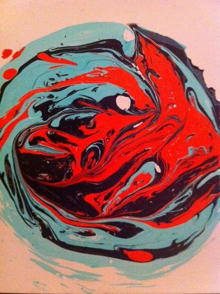 Image of Front Cover of 12" EP - VG/VG - FADE LIJT, Resina EP (El Milagro Records; ELMIL00, Germany 2013, Hand Painted Sleeve), Strong VG, light marks only. Paint has started to peel/flake from sleeve., A	MisteriosB1	Yo Es NosotrosB2	Este E O Tempo - 4326025E