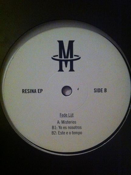 Image of Label Cover of 12" EP - VG/VG - FADE LIJT, Resina EP (El Milagro Records; ELMIL00, Germany 2013, Hand Painted Sleeve), Strong VG, light marks only. Paint has started to peel/flake from sleeve., A	MisteriosB1	Yo Es NosotrosB2	Este E O Tempo - 4326025E