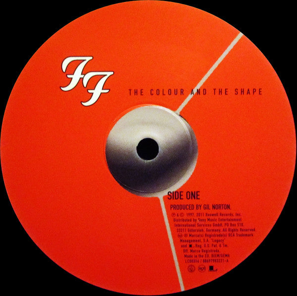 Image of Label Cover of 4954021S: 2xLP - FOO FIGHTERS, The Colour And The Shape (RCA; 88697983221RE1, Europe 2015 Reissue)   NEW/NEW