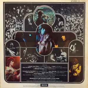 Image of Back Cover of 5144010S: LP - THE ROLLING STONES, Get Yer Ya-Ya's Out! (Decca Small Blue Boxed; SKL 5065, UK 1970, Laminated Sleeve Front and Back, Stereo, boxed BIEM NCB on label) a few hairlines, laminate creasing  VG/VG