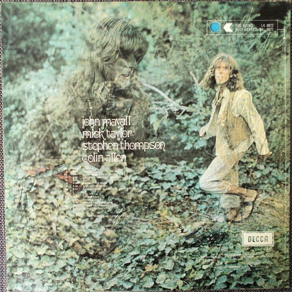 Image of Back Cover of 1645198S: LP - JOHN MAYALL, Blues From Laurel Canyon (Decca; SKL 4972, UK 1970 Reissue, Laminated Gatefold, Company Inner) Edge wear, creasing to laminate, writing on back of sleeve. Slight fogging to disc. Light hairlines and surface marks.  VG/VG