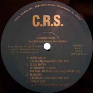 Image of Label Cover of LP - VG/VG+ - CARL HOLMES, Investigation No.1 (C.R.S.; CRS-01, US 2004 Reissue, Picture sleeve), ,  - 2226121E