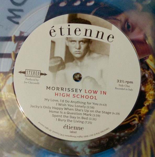Image of Label Cover of LP - EX/EX - MORRISSEY, Low In High School ( tienne; 538337881, UK 2017, Gatefold, Die Cut Inner, Clear Vinyl), ,  - 1526184E