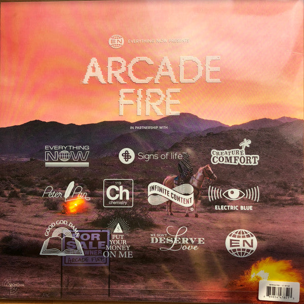 Image of Back Cover of LP - VG+/VG+ - ARCADE FIRE, Everything Now (sonovox; 88985447851, UK 2017, Gatefold In Printed PVC Slipcase, Inner & Insert, Day Version), ,  - 3146099S