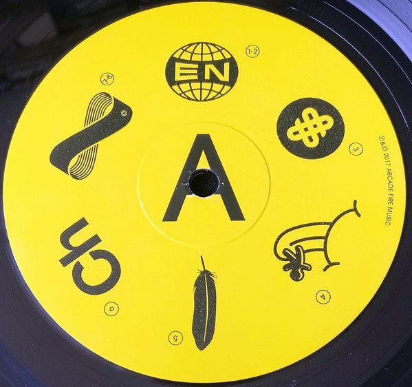 Image of Label Cover of LP - VG+/VG+ - ARCADE FIRE, Everything Now (sonovox; 88985447851, UK 2017, Gatefold In Printed PVC Slipcase, Inner & Insert, Day Version), ,  - 3146099S