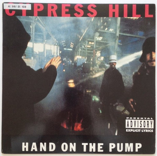 Image of Front Cover of 4845143S: 12" - CYPRESS HILL, Hand On The Pump (Columbia; 4474106, US 1991, Picture Sleeve) Still In Opened Shrinkwrap  VG/VG+