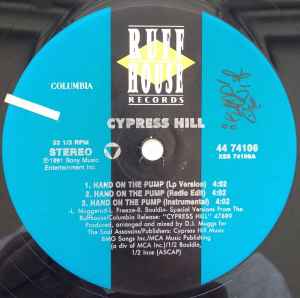 Image of Label Cover of 4845143S: 12" - CYPRESS HILL, Hand On The Pump (Columbia; 4474106, US 1991, Picture Sleeve) Still In Opened Shrinkwrap  VG/VG+