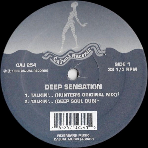 Image of Front Cover of 2824377E: 12" - DEEP SENSATION, Talkin'... / Get Together (Cajual Records; CAJ 254, US 1996, Plain Sleeve)   /VG