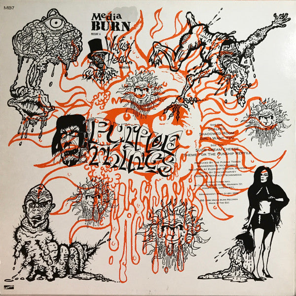 Image of Back Cover of Mini LP - VG/VG - THE PURPLE THINGS, Out Of The Deep (Media Burn Records; MB7, UK 1986), Light marks, edge wear,  - 3446274S