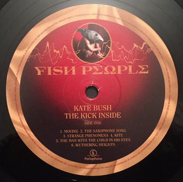 Image of Label Cover of LP - NEW/NEW - KATE BUSH, The Kick Inside (Fish People; 0190295593889, UK 2018 Reissue, 180 Gram Vinyl, Remaster), , "The Kick Inside" is the debut studio album by English singer-songwriter Kate Bush, released in 1978. The album is known for its mix of folk, rock, and art pop influences, as well as Bush's distinctive and powerful voice. The album features a number of Bush's most well-known and beloved songs, including "Wuthering Heights" and "The Man with the Child in His Eyes." The 