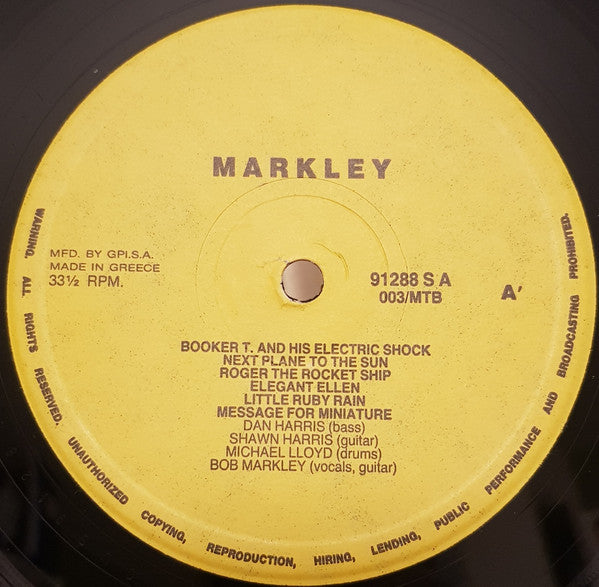 Image of Label Cover of LP - VG+/VG - MARKLEY, A Group (forward records; ST-F-1007, Greece 1980s Reissue, Single Sleeve, Formerly The West Coast Pop Art Experimental Band), Strong VG,  - 3926457E