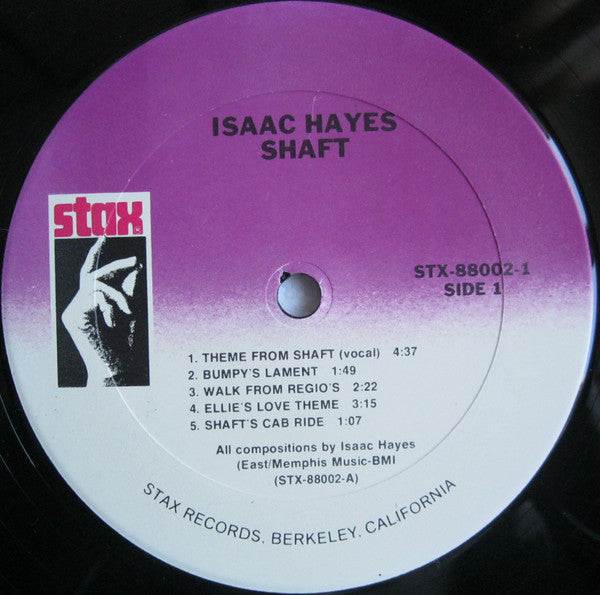 Image of Label Cover of 2xLP - VG+/VG+ - ISAAC HAYES, Shaft (Stax; STX 88002, US 1987 Reissue, Gatefold), ,  - 4026299E