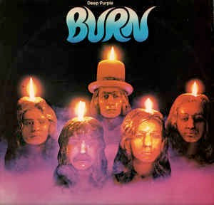Image of Front Cover of LP - VG/VG - DEEP PURPLE, Burn (Purple Records; TPS 3505, UK 1970s Reissue, 3rd Pressing, "EMI RECORDS LTD" on Labels), Sticker Damage To Labels,  - 2116166C