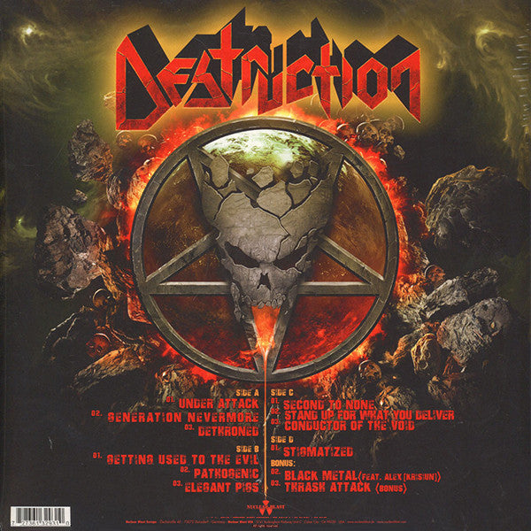 Image of Back Cover of 2xLP - VG+/EX - DESTRUCTION, Under Attack (Nuclear Blast; NB 3293-1, Europe 2016, Gatefold, 2 Inserts), ,  - 3046264S