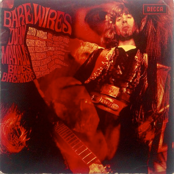 Image of Front Cover of LP - G+/G+ - JOHN MAYALL'S BLUES BREAKERS, Bare Wires (Decca Red Unboxed; LK4945, UK 1968, Gatefold, Mono, J/T Tax Code At Bottom of Label), Wispy marks, Sleeve intact but a bit worn. ,  - 2016246C