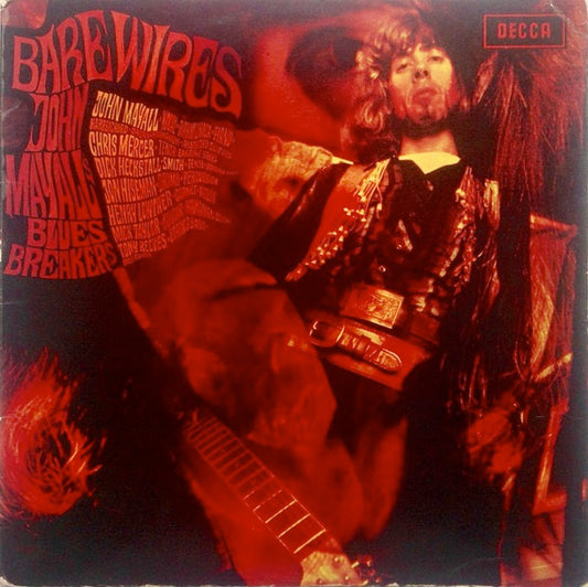 Image of Front Cover of LP - G+/G+ - JOHN MAYALL'S BLUES BREAKERS, Bare Wires (Decca Red Unboxed; LK4945, UK 1968, Gatefold, Mono, J/T Tax Code At Bottom of Label), Wispy marks, Sleeve intact but a bit worn. ,  - 2016246C