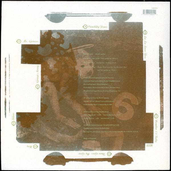 Image of Back Cover of LP - NEW/NEW - PIXIES, Doolittle (4AD; CAD905, UK 2004 Reissue, Inner & Insert, 180 Gram Vinyl), ,  - 6036090E