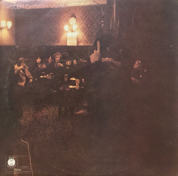 Image of Back Cover of 2324333E: LP - CHICKEN SHACK, Accept (Blue Horizon; 763861, UK 1970) Sticker Damage To Sleeve, Writing on Front Sleeve  G+/G