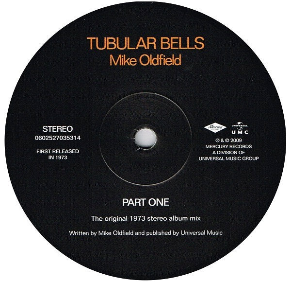 Image of Label of 0834079E: LP - MIKE OLDFIELD, Tubular Bells (Mercury; 0602527035314, Europe 2009 Reissue, Inner)   NEW/NEW