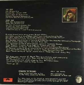 Image of Back Cover of LP - G+/G - BRIDGET ST JOHN, Thank You For... (Dandelion; 2310 193, UK 1972, Gatefold), Lots of surface marks, hairlines and some mottling, Sleeve pretty worn but intact. ,  - 3416354C