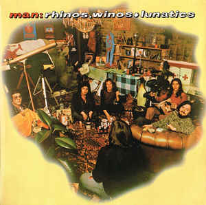 Image of Front Cover of 4624274E: LP - MAN, Rhinos, Winos and Lunatics (UA; UAG 29631, UK 1974, Laminated Gatefold Sleeve)   VG+/VG+