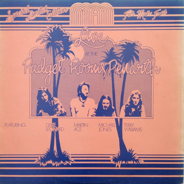 Image of Front Cover of LP - VG/VG - MAN, Live At The Padget Rooms, Penarth (UA; USP 100, UK 1972), Strong VG,  - 3816086C