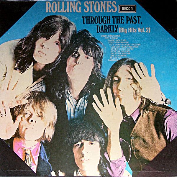 Image of Front Cover of LP - VG+/VG+ - THE ROLLING STONES, Through The Past, Darkly (Big Hits Vol. 2) (Decca; SKL 5019, UK 1970 Reissue, Square Laminated Front Sleeve With Indicator Hole, Blue Stereo Inner, Stereo, Inverted Matrix on Label.), ,  - 3526184E